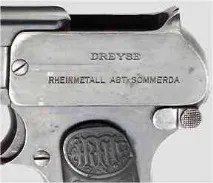 Пістолет Дрейзе зразка 1907 року (1907 Dreyse Pistol) влаштування та порядок розбирання - Військове зразка