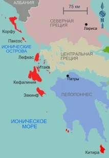 Іонічне море на карті світу та Греції де знаходиться у Середземномор’ї (сезон 2019) море