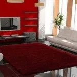 Червона підлога на кухні, у передпокої, у ванній кімнаті ванній