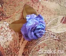 Пов’язка на голову з квіткою півонія з тканини півонія