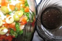 Рецепт Грецький салат з покроковою квасолею з фотографіями. покроковою