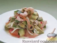 Салат з креветками, Салат з авокадо, рецепти з фото на 54 рецепти креветками