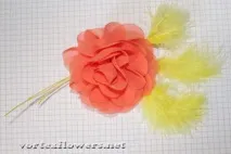 Вуалетка з трояндою - Помаранчевий настрій, Vortex Flowers вуалетка