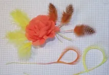 Вуалетка з трояндою - Помаранчевий настрій, Vortex Flowers трояндою