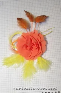 Вуалетка з трояндою - Помаранчевий настрій, Vortex Flowers настрій