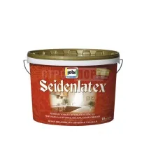 Фарба латексна для стін та стель JOBI SeidenLatex Біла шовковисто-глянсова гладка (10л) - латексна