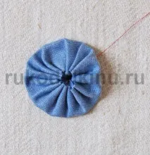 Гарне покривало з клаптиків кола