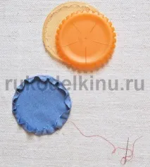 Гарне покривало з клаптиків кола