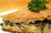 Пиріг з рибою з дріжджового тіста. рибою