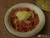 Рецепт Курячі котлети з гарніром із сухої смаженої вермішелі. рецепт