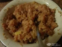Рецепт Курячі котлети з гарніром із сухої смаженої вермішелі. котлети