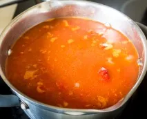 Рецепт супу-пюре з печеного перцю з куркою на Смачному Блозі рецепт