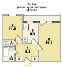 Типові плани 2-кімнатних квартир Нерухомість Харкова плани