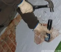 Установка маяків для штукатурки за допомогою кріплення вухань, лазерного рівня кріплення