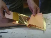 Позолота поталею декору ПВХ поталею