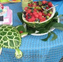 Черепаха з кавуна рецепт фруктовий салатмайстер-клас фото, ArtAppetite салатмайстер-клас