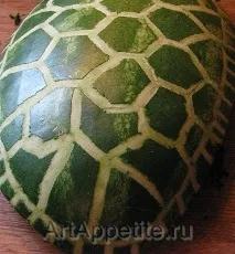 Черепаха з кавуна рецепт фруктовий салатмайстер-клас фото, ArtAppetite фруктовий