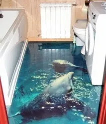 Декор підлоги своїми руками наливний декорований, плитка, фото декор