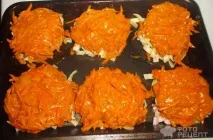 Рецепт Гнізда, з ковбасою, овочами та сиром сиром
