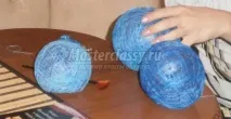 Чарівний сніговик із ниток чарівний