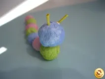Гусениця з вати своїми руками кульки