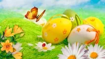 Вітання з Великоднем картинки, вірші, листівки, Діти та онуки вітання