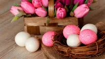 Вітання з Великоднем картинки, вірші, листівки, Діти та онуки великоднем