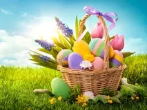 Вітання з Великоднем картинки, вірші, листівки, Діти та онуки великоднем