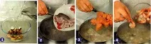Японський суп з лососем, куркою, креветками та грибами шиїтаке. лососем