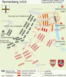 Грюнвальдська битва хід бою, розташування військ, у чому запорука перемоги грюнвальдська