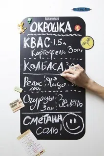 Грифельна або крейдяна дошка в інтер’єрі кухні 50 фото грифельна