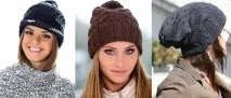 Модні трикотажні шапки осінь-зима 2016-2017 – фото ідеї 2016-2017