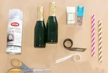 Новорічне прикраса пляшки шампанського пляшки