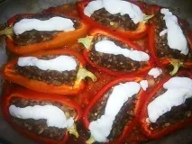Перець фарширований м’ясом та рисом у духовці фарширований