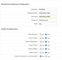 Переносимо сайт з WordPress на Joomla joomla
