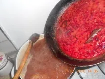 Рецепт Борщ український, по-закарпатськи, з квашеною капустою та квасолею борщ