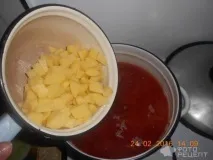Рецепт Борщ український, по-закарпатськи, з квашеною капустою та квасолею рецепт