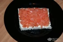 Торт закусочний, рибний з тостового хліба. торт