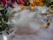 Тонування вишивки стрічками вишивки стрічками