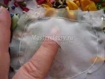 Тонування вишивки стрічками вишивки