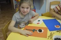 «Соняшник». Ліплення із пластиліну з використанням природних матеріалів соняшник