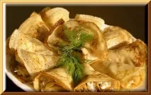 Млинці на молоці з грибами та солоними огірками, Ода Кулінарії грибами