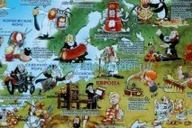 Географічні карти в декор інтер’єру декор