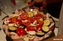 Класичний садж із баранини з грибами та баклажанами класичний