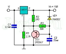 LM317 регульований стабілізатор напруги та струму стабілізатор