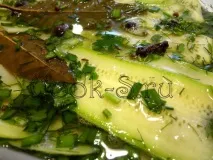Малосольні кабачки - Покроковий рецепт з фото, Закуски покроковий