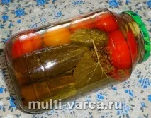 Мариновані огірки з помідорами без стерилізації мариновані