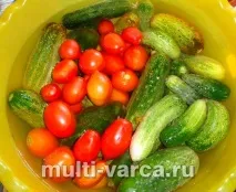 Мариновані огірки з помідорами без стерилізації мариновані