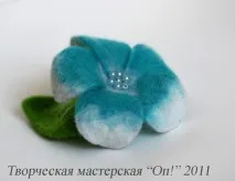 Майстер-клас з валяння квітки плюмерії на каркасі – Ярмарок Майстрів валяння