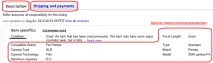 Опис товару та угоди на eBay, Клуб онлайн-шопінгу (ex опис